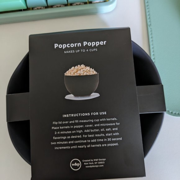 🌸 W&P The Popper 4 Cup Premium Silicone Popcorn Popper Bowl NEW / NWT - Picture 8 of 15